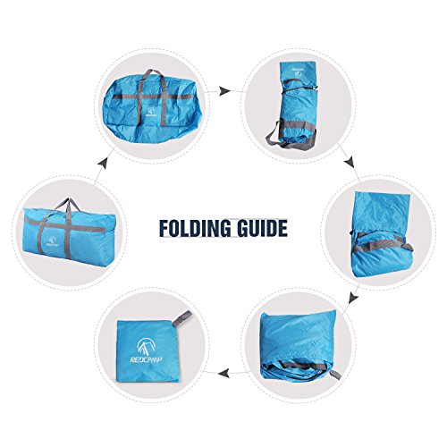 REDCAMP 96L Extra Large Duffle Bag Lightweight, Water Repellency Travel Duffle Bag Foldable for Men Women, Blue