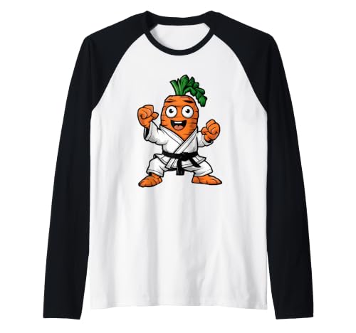 Carotte Karaté Ceinture Noire Arts Martiaux Légume Manche Raglan