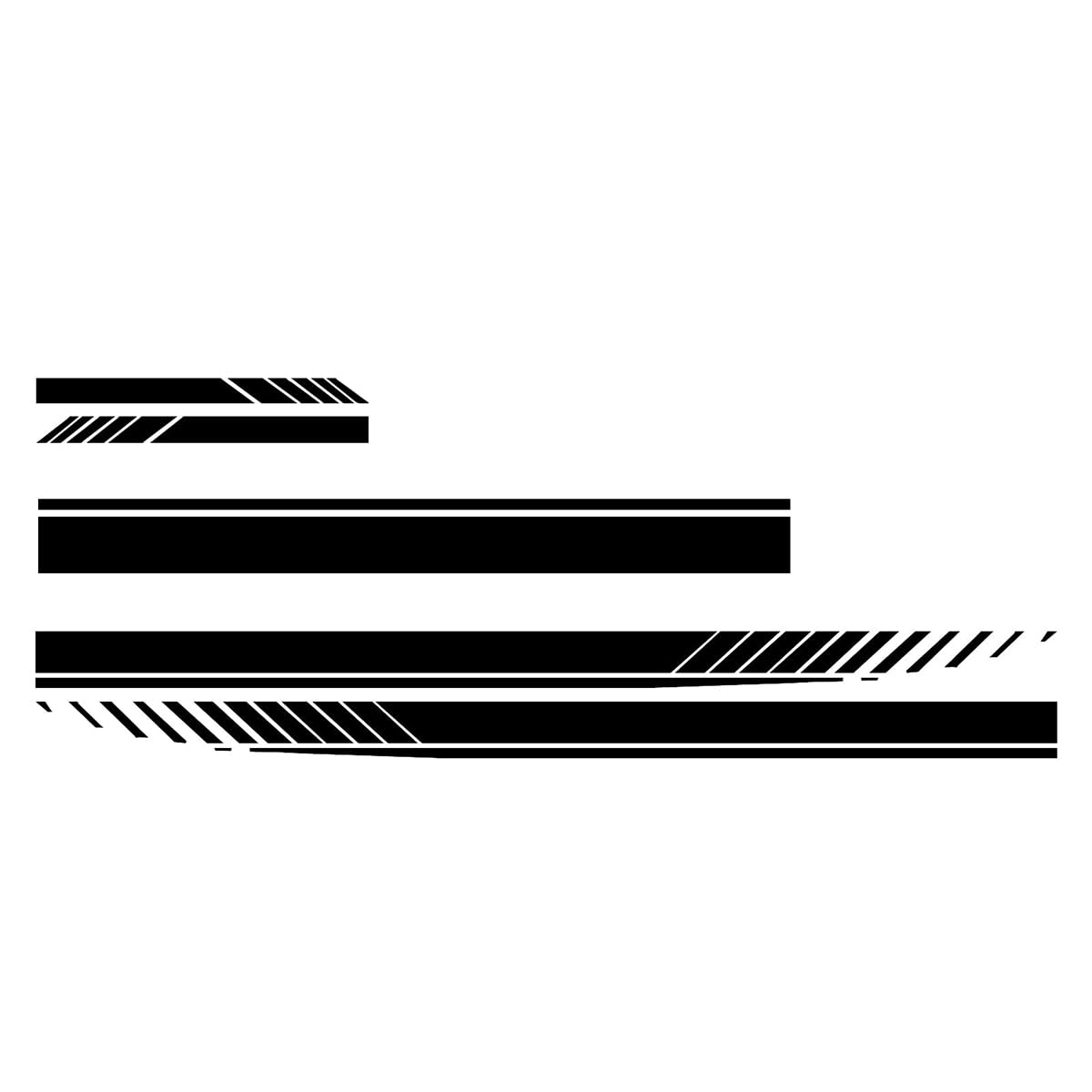 ONEMAJI 5pcs Racing Car Stripe Decal Stickers for Lexus IS300h ES-300h LS500h RC300h-F, Car Hood Stripe Sticker Vinyl Hood, Side Skirt Roof & Bumper Stripes Stickers,Black
