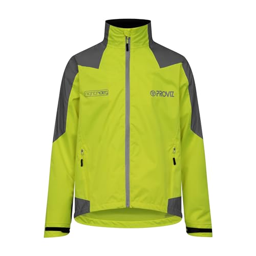 Proviz Nightrider Men's Water Proof Cycling Jacket - Yellow, Small