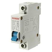Fielect Miniature Circuit Breaker 16A 230/400V 1 Poles Low-Voltage Din Rail Mount Circuit Breaker Din Rail Clip DZ47-63 C16