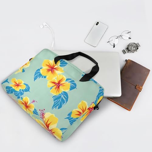 Funda para portátil ALAZA con estampado floral azul y amarillo miniatura 7