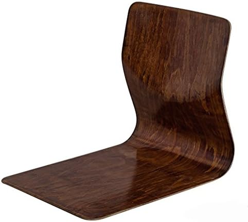 Veniall Floor Chair Japanese Legless Sitting Seat Wood L Shape Holding Home Living Room (Cherry)