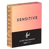  Feel Xensitive, condones ultra finos y sin olor a látex, 1 x 3 unidades