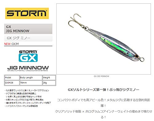STORM(ストーム) ルアー ジーエックスジグミノー GXJM28#KBGL キビナゴグロー 2枚目