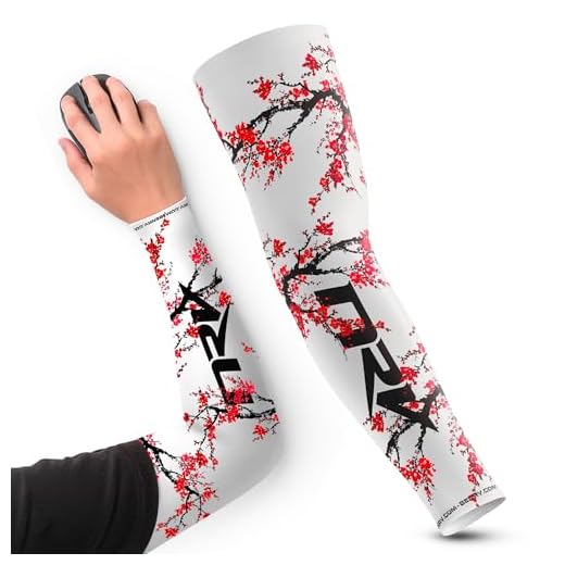 NRV Manchette de Compression Gaming Sakura – Performances d'eSport Améliorées avec Style Japonais – Conçu par des Professionnels – Durable, Respirant et Sans Friction (Rouge, L)
