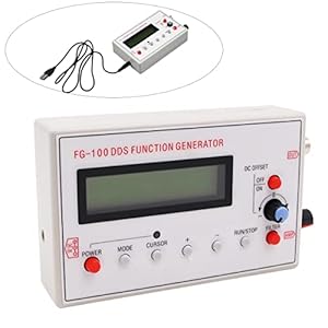 VOANZO Générateur de signal DDS 1HZ-500KHZ Générateur de fréquence Générateur de fréquence Sortie Forme d'onde sinusoïdale Carré Onde Triangle Ondulation en dents de scie Inverse