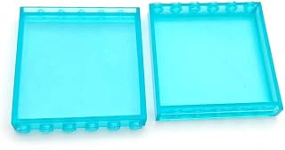 Classic Clear Window 1x6x5 Panel Set, 30 Piece Bulk Pack, Compatible with Lego Parts (Tranparent Light Blue Color)