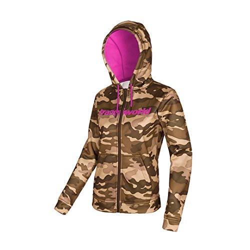 Trangoworld Liena-P Chaqueta, Mujer, Kaki/Fluor Coral, XS