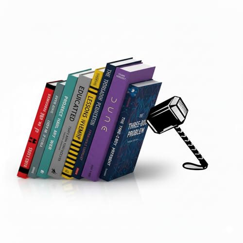 Image of Superhero Book Ends | Illusion Metal Bookends for Desk | Book Holder for Home Decorative - Gift for Book Lovers and Home Decor | Desk Accessories for Study Room (Thor)