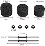 Adjustable Dumbbells Set, Strength Training, Weights Exercise, Fitness Equipment, Bodybuilding, Lifting Pair, for Women & Men Home Gym, Black
