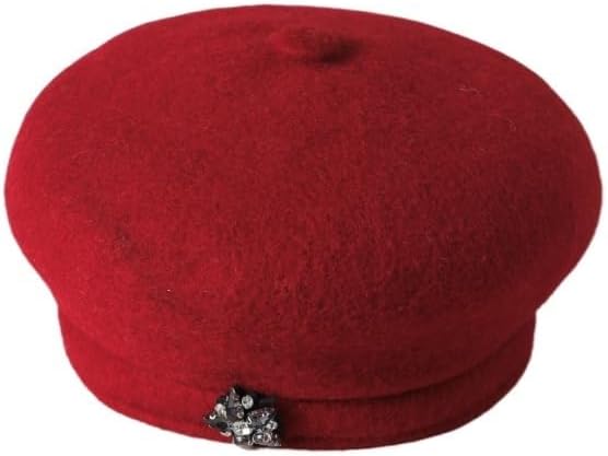 British Lady's Retro Beret Casual Versatile Woolen Knitted Painter's Hat