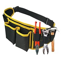 NLONLL Werkzeuggürtel Herren Verstellbare Kinder Werkzeugtasche Gürtel Oxford Werkzeug Gürteltasche mit 12 Taschen Abnehmbare Handwerker Gürtel für Elektriker Schreiner Bauarbeiter (Schwarz)