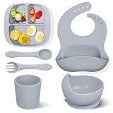 Ziza Baby Led Weaning Supplies - Silicone Baby Feeding Set, Suction Plates and Bowls for Infants & T