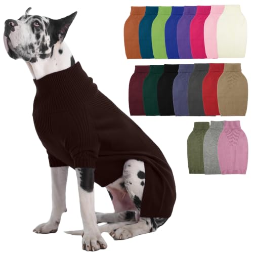 IECOii Great Dane Sweater,Extra Large Dog Sweaters for Giant Breed Dogs 4XL