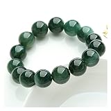 Bangle Women Men Jadeite 13mm Beads Bracelets Women Bracelet Natural Jade Stone Jade Bangle (Color :