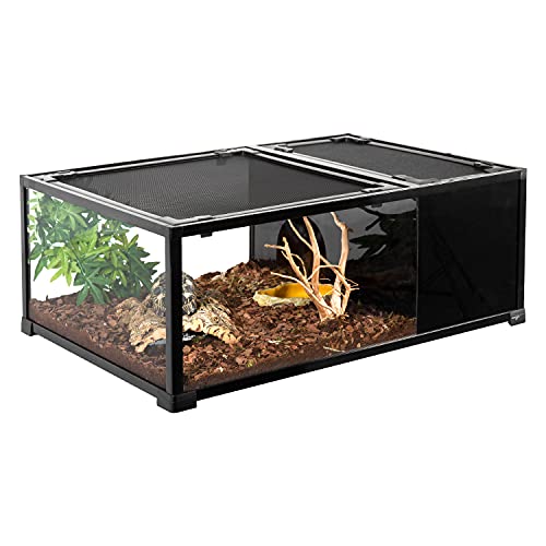 WACOOL Deluxe 2 in 1 Convertible Reptile Terrarium for Tortoise & Snake