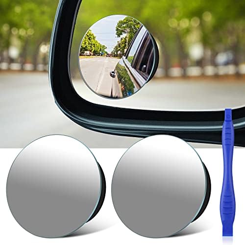 cobee Blind Spot Mirror, 2 Pack Rear View Convex Mirrors 2" Round Adjustable HD Glass Blind Spot Car Mirror Wide Angle Rearview Convex Side Interior/Exterior Mirrors for Car SUV Trucks