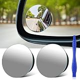 cobee Blind Spot Mirror, 2 Pack Rear View Convex Mirrors 2" Round Adjustable HD Glass Blind Spot Car