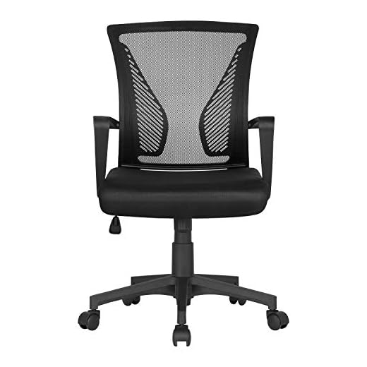 Soberine Sedia Ufficio, Sedie Scrivania Ergonomica Con Braccioli e Rotelle Girevoli, Poltrona Ufficio in Rete Traspirante con Supporto Lombare e Altezza Regolabile Nero