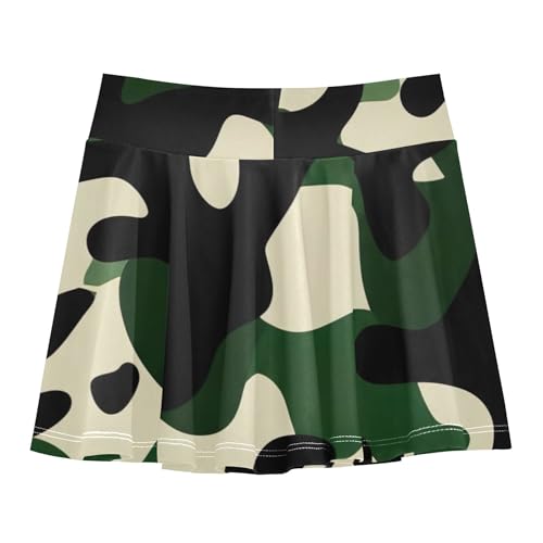 Athletic Shorts Girls Skorts Tennis Skirts Toddler Fun Cute Butterfly Military Camouflage Green 3t2