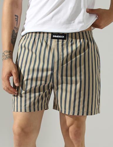 Image of DAMENSCH Regular Fit Solid 100% Soft & Durable Cotton Boxer Shorts Dual Pockets Anti-Bacterial Moisture Wicking Microfibre Waistband Ultra-Light Boxers for Men