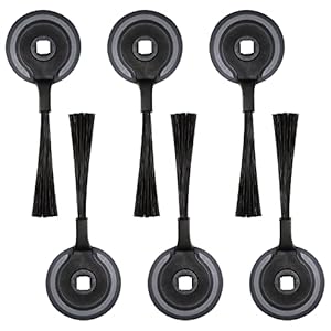 Eiarrnp Ersatzbürste, Seitenbürsten Ersatzteile - Original Saugroboter Zubehör Bürsten für Shark AV751 S87 R85 RV850 RV850, Schwarz - 6er Pack