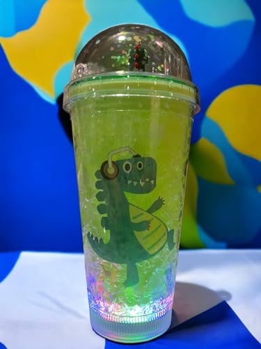 Image of EMERGE LED Light Tumbler with Straw| Freezable Tumbler for Cold Drinks | Christmas Gift | Tumbler for Cold Coffee /Tea /Juices /Drinks (Green)