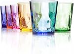 SCANDINOVIA - 13 oz Unbreakable Premium Drinking Glasses - Set of 6 - Tritan Plastic Tumbler Cups - Perfect for Gifts - BPA Free - Dishwasher Safe - Stackable