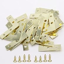 40 Pack Gold L Corner Brackets, 1.5x1.5inch Small Decorative Iron Corner Braces for Wood, Metal Flat Bracket Braces for Furniture, Shelf Support, Home and DIY Projects
