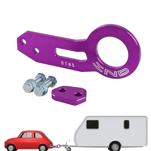 Raxove Set di Anelli per Rimorchio per Paraurti per Auto, Kit Gancio per Rimorchio Posteriore per Auto, Anello di Rimorchio per Auto in Lega di Alluminio Gancio per Rimorchio da Corsa