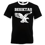 Herren T-Shirt Shirt Besiktas Istanbul, Kartal Adler, Schwarz, L