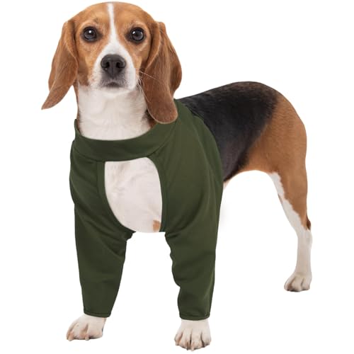 Kuoser Recovery Sleeve for Dogs Front Leg Protection After Surgery, Dog Elbow Protector for Small Medium Large Dogs, Dog Joint Leg Sleeve Prevent Licking Wound Dog Cone Alternative, Green L
