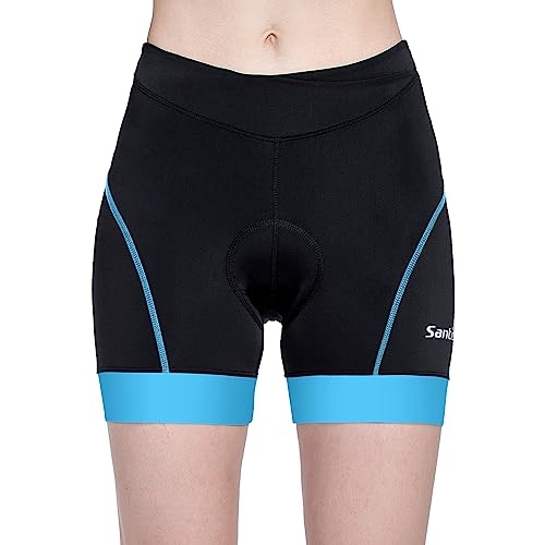Santic Women's Cycling Shorts 4D Gel Spin Bike...