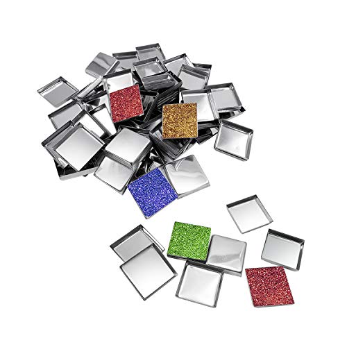 Allwon 56 Pack Empty Square Metal Pans For Eyeshadow Palette Magnetic Makeup Palette (26Mm) #TOP1
