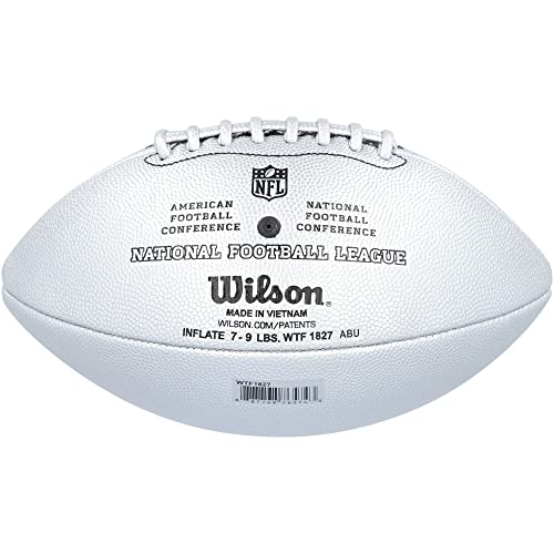 Wilson American Football NFL Duke METALLIC Edition, Mischleder, Offizielle Größe, Silber, WTF1827XB