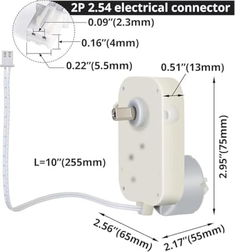 LLS Watch Winder Replacement Motor, Only for The Brand of Triple Tree, JINSVICO LUKDOF, INCLAKE, ARCTICSCORPION, Noise-isolating Motor for Maintenance, 8Cycles Per Minute, White image 3