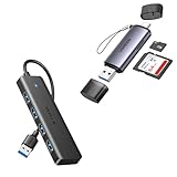 [ Accès Simultané à 2 Cartes ] Adaptateur de cartes SD et Micro SD peuvent lire et écrire 2 cartes en même temps pour améliorer votre efficacité de travail. Il peut éviter les branchements et débranchements répétés, et gagner de temps. Il supporte des cartes SD, Micro SD (TF), UHS, SDXC, SDHC, Micro SDXC, Micro SDHC, RS-MMC et MMC jusqu'à 2To. (Petit conseil : la connexion de la carte UHS-II ne peut atteindre que la vitesse de UHS-I. )