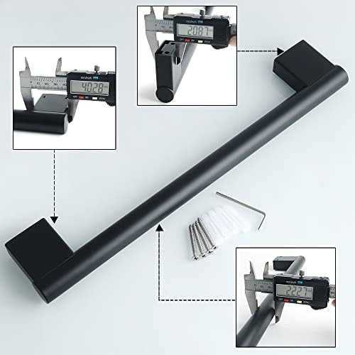 Sayayo Towel Rails Wall Mounted Bathroom Towel Holder, Hand Towel Holder SUS304 Stainless Steel Matte Black 35CM, EGY2001S-B