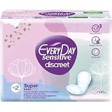 EveryDay Discreet Super, Assorbenti anatomici per tutti i tipi di perdita, Controlla odori fino a 8h, 10 Unità