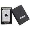 Zippo 24011 Ace of Spades Pocket Lighter, High Polish Chrome