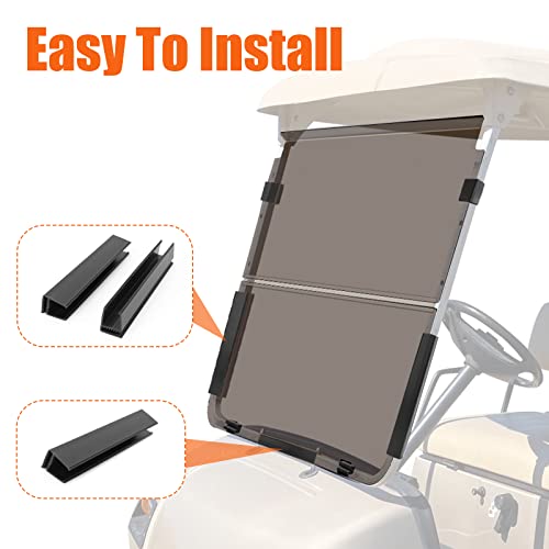 Techinovat Tinted/Smoke For Yamaha Golf Cart Windshield G22 Models 2003-2006 Folding Down Windscreen Gas Or Electric (Tinted) #TOP1