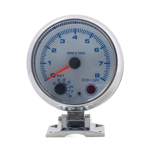 Tachymètre de précision 0-8000 tr/min chromé pour fiabiliser votre tableau de bord