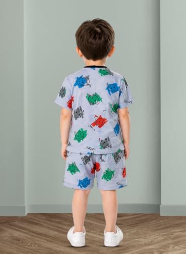 Image of 3BROS Baby Boys & Baby Girls Cotton Hosiery Clothing Set Half Sleeves T-shirt with Matching Pants (DB20HS6027 Parent)