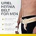 URIEL Left Side Hernia Belts for Men - Inguinal Hernia Belt for Men, Pre and Post Surgery Truss, Size Medium, Cream (35.3-39.5 Inches)