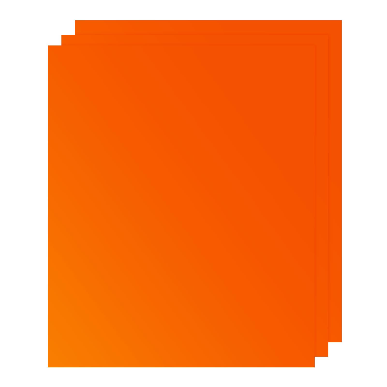 sourcing map 3D Puff Heat Transfer Vinyl 3 Sheets 12"x10" Puffy HTV Vinyl Heat Press Film Iron for T-Shirt Clothes Fabric DIY, Deep Orange