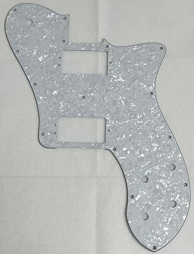 For Fit Fender Professional Tele Deluxe Shawbucker Style Guitar Pickguard (4 Ply White Pearl)