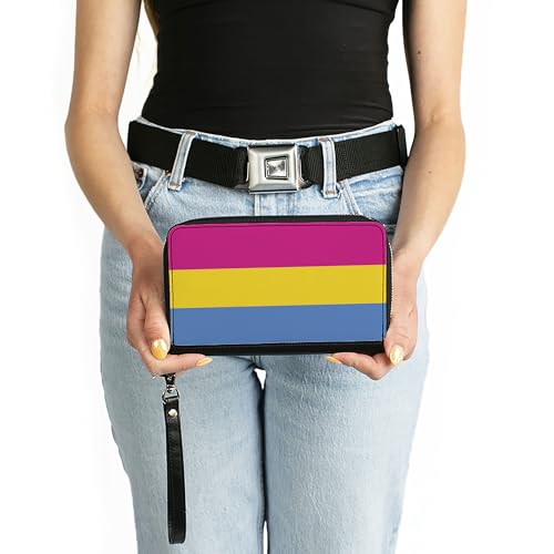 Buckle-Down Women's PU Zip Around Wallet Rectangle-Pride, 7.5"x4.5"3