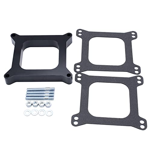 1 SET Black Carb spacers 1" Tall Open Phenolic Carburetor Spacer Compatible with Holley 4150/4160 4bbl. SBC BBC Carb by SHLPDFM - Used condition - US$29.33