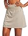 G Gradual Golf Skorts Skirts for Women with 5 Pockets Women's High Waisted Lightweight Athletic Skirt for Tennis Running (Khaki, Large)
